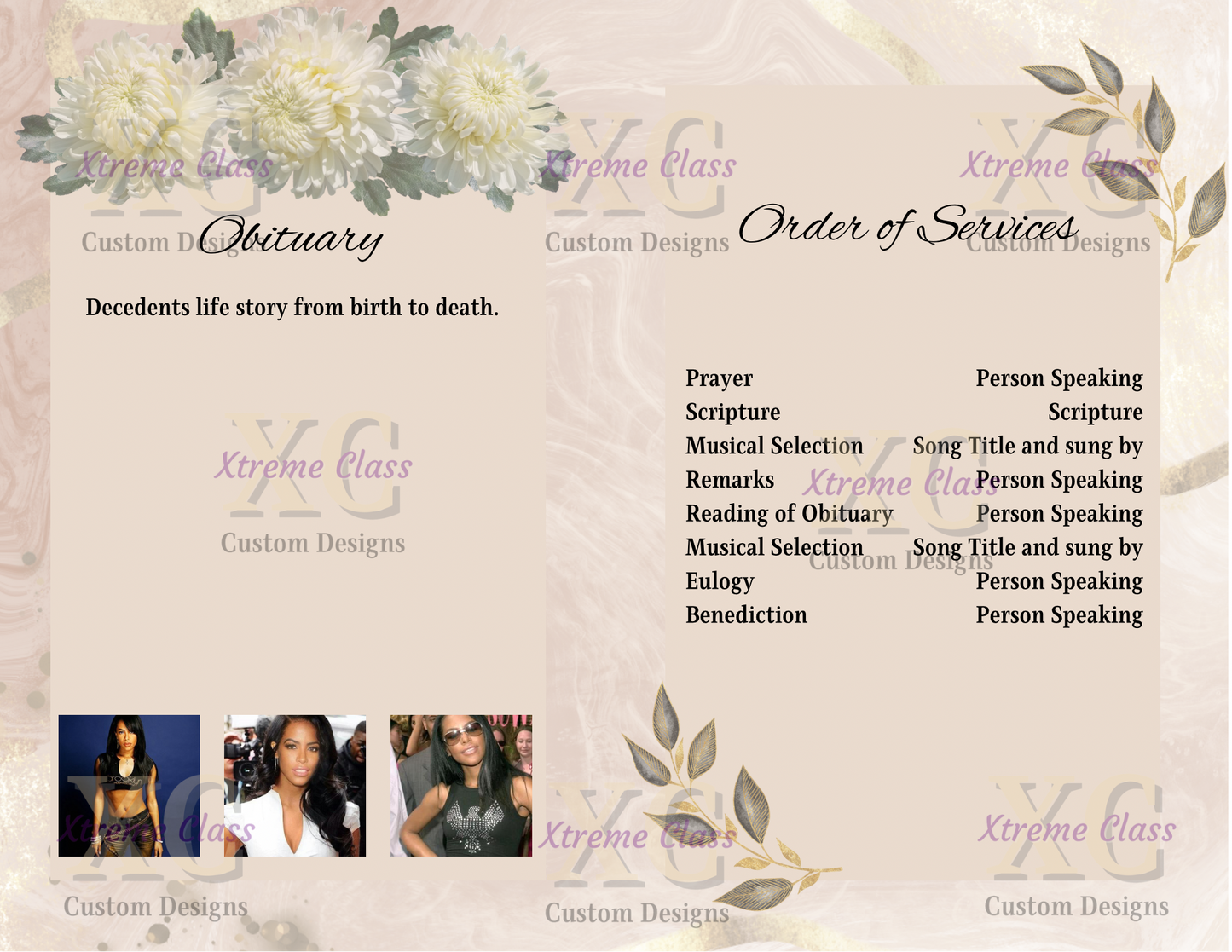 Custom Obituary Design