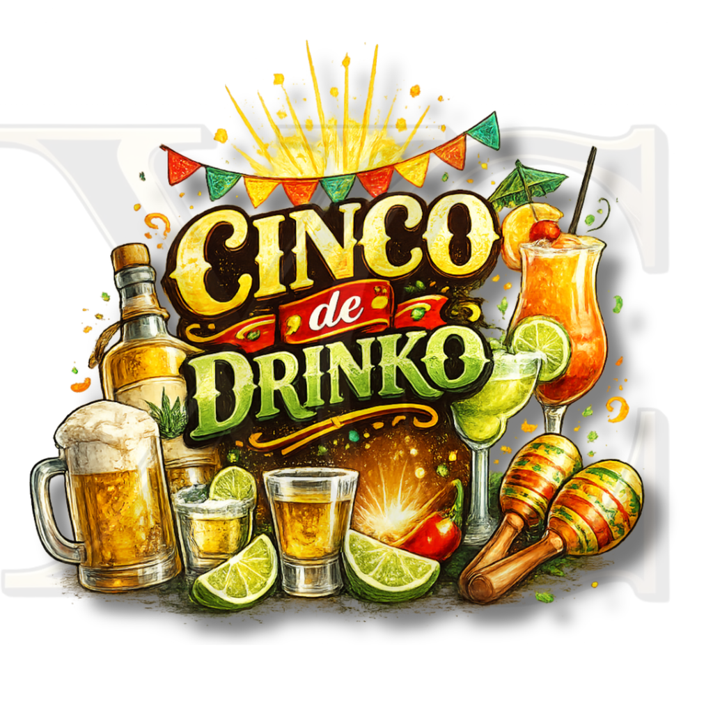 🍹 Cinco De Drinko Tee – Fiesta Mode Activated