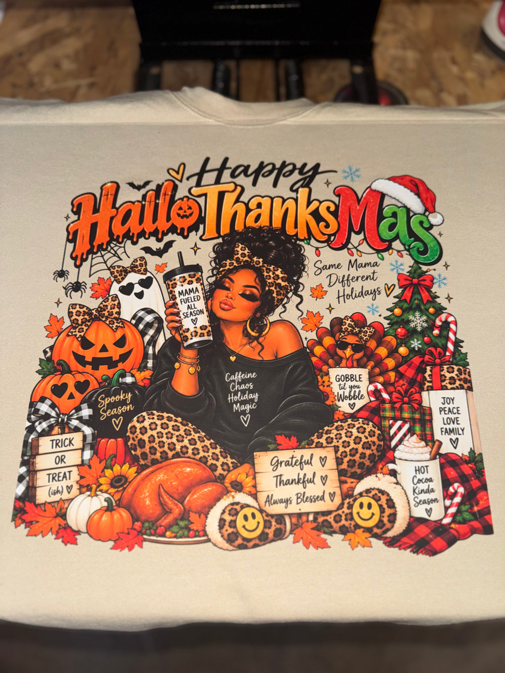 Happy HalloThanksMas Sweatshirt