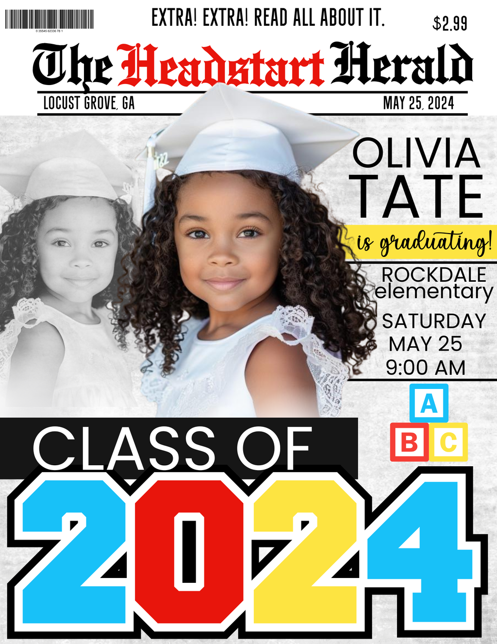 Graduation Newspaper Keepsake – Class of 2026 🎓