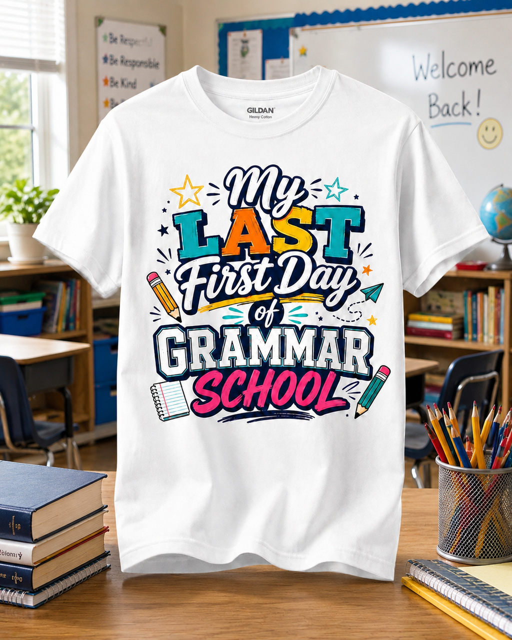 My Last First Day of Grammar School Shirt – 8th Grade Back-to-School Tee