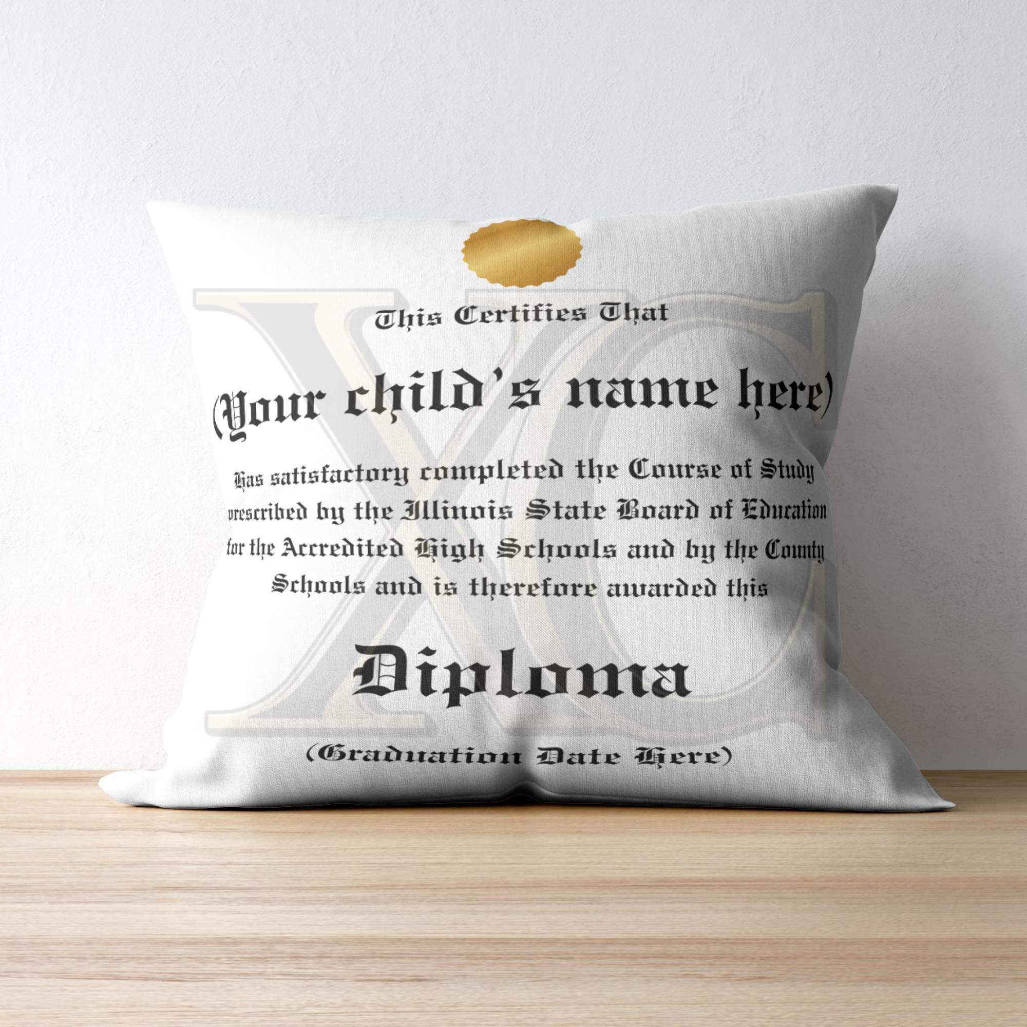 🎓 Custom Double-Sided Graduation Keepsake Pillow