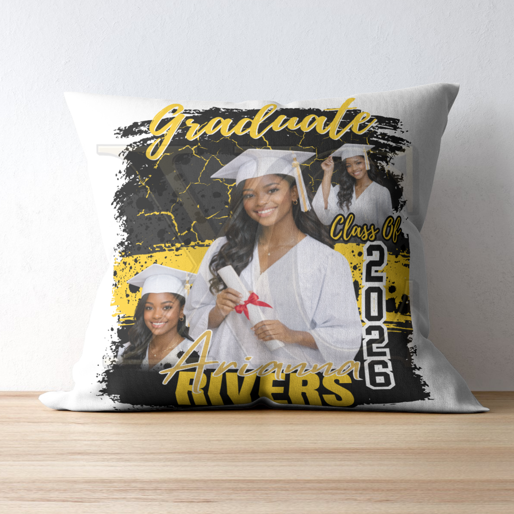 🎓 Custom Double-Sided Graduation Keepsake Pillow