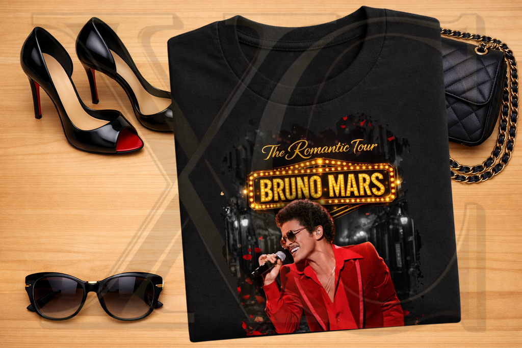 Bruno Mars Retro Tour Shirt 2026 – Vintage Concert Outfit Tee | Streetwear Graphic T-Shirt (Unisex)