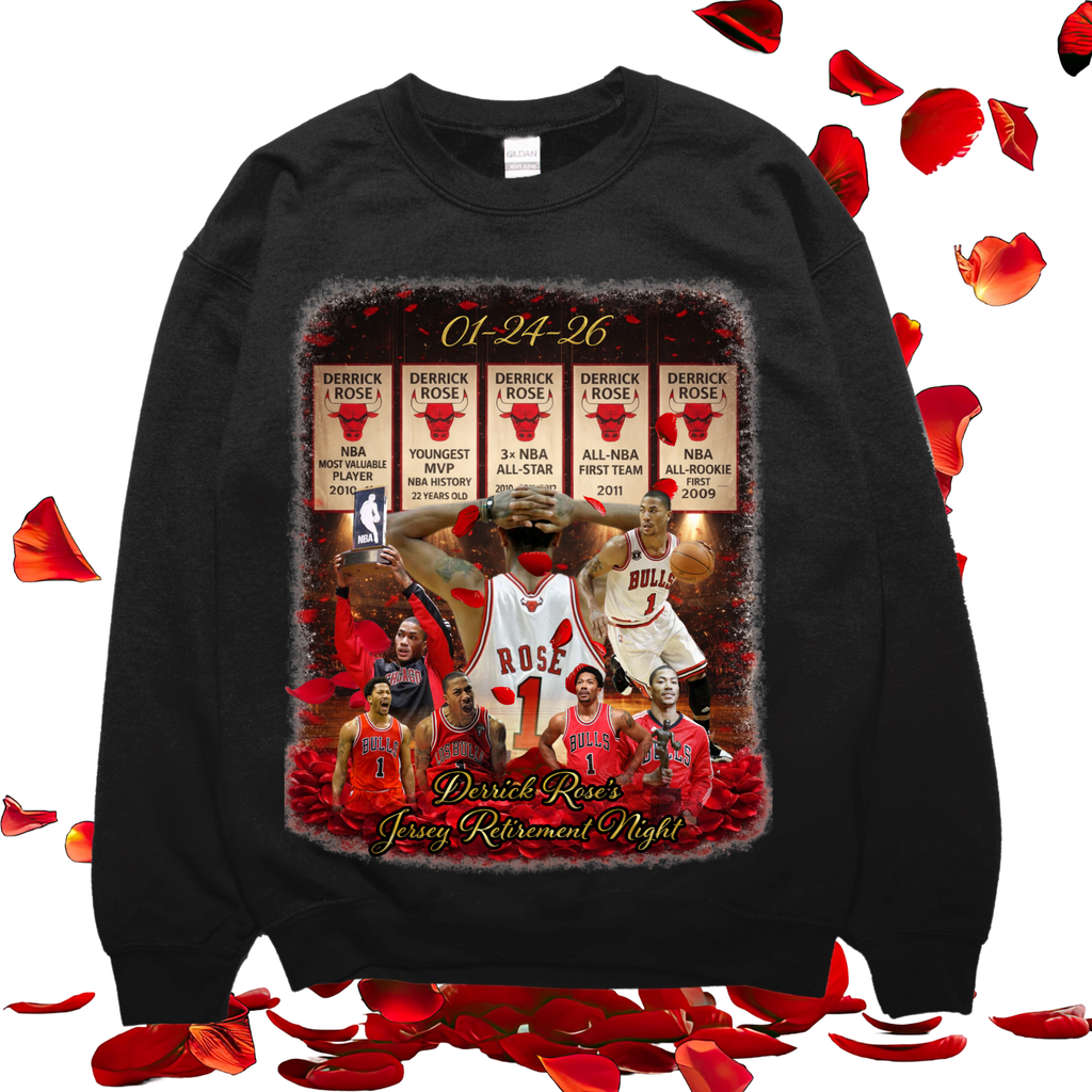 Derrick Rose Jersey Retirement Night Sweatshirt